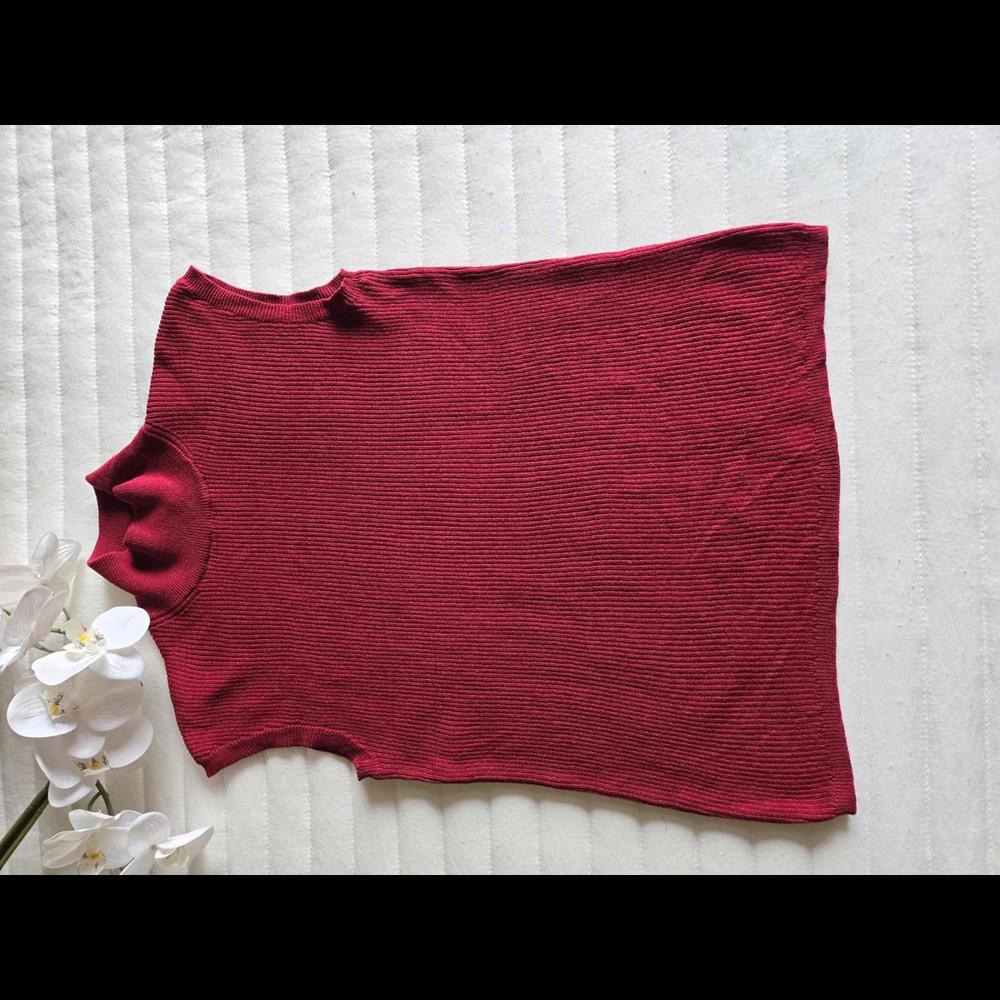 Coldwater Creek Silk Blend Mock Neck Sleeveless Sweater Tank